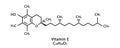 Vitamin E Tocotrienol molecular structure. Vitamin E Tocotrienol skeletal chemical formula. Chemical molecular formulas