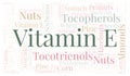 Vitamin E word cloud.