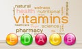 Vitamin elements for a healthy life Royalty Free Stock Photo