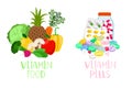 Vitamin food and pills
