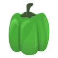 Vitamin green paprica icon, cartoon style