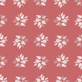 Vitamin healthy snack seamless pattern with doodle pear and botanic leaf print. Pink background