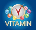 Vitamin icon and logo . vitamin set 1