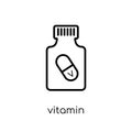 vitamin icon. Trendy modern flat linear vector vitamin icon on w Royalty Free Stock Photo