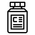 Vitamin jar icon outline vector. Wating nut Royalty Free Stock Photo