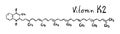 Vitamin K2 Chemistry Molecule Formula Hand Drawn Imitation