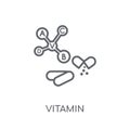 vitamin linear icon. Modern outline vitamin logo concept on whit Royalty Free Stock Photo