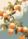 Vitamin nature plant juicy ripe food fruit citrus leaves tree healthy organic orange