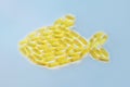 Vitamin omega3 concept, fish oil. Royalty Free Stock Photo