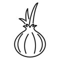 Vitamin onion icon, outline style Royalty Free Stock Photo