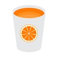 Vitamin Orange Juice Glass Cup Simple Icon. Vector Illustration EPS10