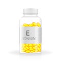 Vitamin realistic bottle in 3d style. Spray bottle icon. White background, isolated. 3d vector. Mock up, template. White
