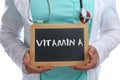 Vitamin A vitamins healthy eating lifestyle young doctor health Royalty Free Stock Photo