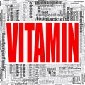 Vitamin word cloud Royalty Free Stock Photo