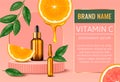 Vitaminc c serum advertising Royalty Free Stock Photo