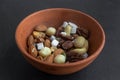 Vitamine mixture of dried nuts and coconut