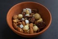 Vitamine mixture of dried nuts and coconut