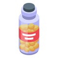 Vitamins bottle icon, isometric style Royalty Free Stock Photo