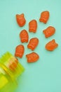 Vitamins for children, gummy fish candy