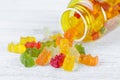 Vitamins for children like jelly candy on the table