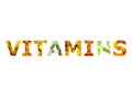 Vitamins collage style educational poster