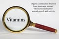 Vitamins Concept and Definition Royalty Free Stock Photo