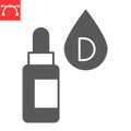 Vitamins drops D3 glyph icon