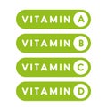 Vitamins set button green Royalty Free Stock Photo