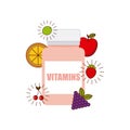 vitamins and supplements design Royalty Free Stock Photo