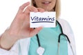 Vitamins vitamin healthy eating lifestyle doctor nurse health Royalty Free Stock Photo
