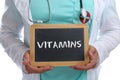 Vitamins vitamin healthy eating lifestyle young doctor health Royalty Free Stock Photo