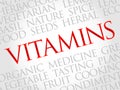 Vitamins word cloud Royalty Free Stock Photo