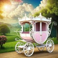 vitange carriage in a old background for photo session