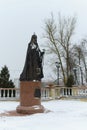 Vitebsk, Belarus, January 5, 2024. Monument to His Holiness Patriarch of Russia Alexy 2.