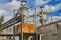 Terminals of grain loading and unloading handling equipment, mechanized bakery.