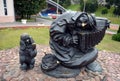 Sculpture `Street Clown` near the summer amphitheater in Vitebsk