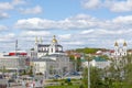 Vitebsk, Belarus - May 12, 2020: city center overlooking the Resurrection Voskresenskaya church