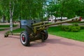 76-mm divisional gun of 1942 model ZIS-3 on Alley of military glory in park of Winners, Vitebsk, Belarus