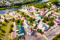 Vitebsk, Belarus - Nice top view of the city. Small houses in the city center