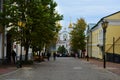 Tolstoy Street with view of Holy Resurrection Rynkovaya Church, Vitebsk, Belarus