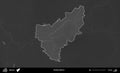 Vitebsk District highlighted, Belarus. Grayscale Royalty Free Stock Photo