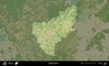 Vitebsk District highlighted, Belarus. Topographic Humanitarian Royalty Free Stock Photo