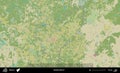 Vitebsk District outlined, Belarus. Topographic Humanitarian Royalty Free Stock Photo