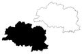 Vitebsk Region Republic of Belarus, Byelorussia or Belorussia, Regions of Belarus map vector illustration, scribble sketch