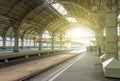 Vitebsky railway station, the oldest railway station in Russia serving long-distance trains Royalty Free Stock Photo