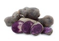 Vitelotte blue-violet potato Royalty Free Stock Photo