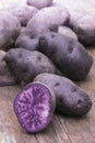 Vitelotte blue-violet potato (Solanum Ãâ ajanhuiri Vitelotte Noir)