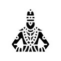 vithoba god indian glyph icon vector illustration Royalty Free Stock Photo