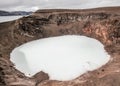 Viti crater in Askja, Highlands of Iceland, Europe Royalty Free Stock Photo