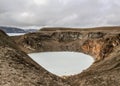 Viti crater in Askja, Highlands of Iceland, Europe Royalty Free Stock Photo